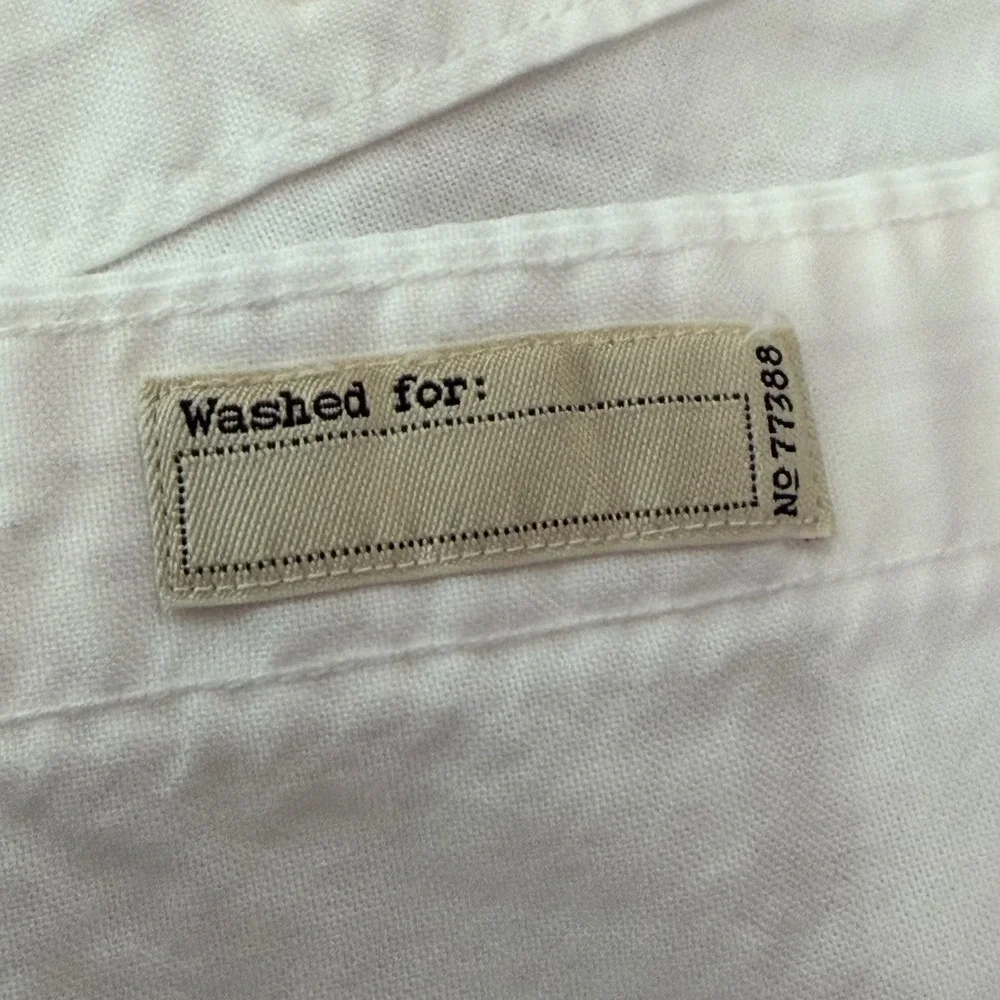 J. Crew Oxford Shirt Men M White Classic Short Sleeve Organic Cotton Poplin Golf
